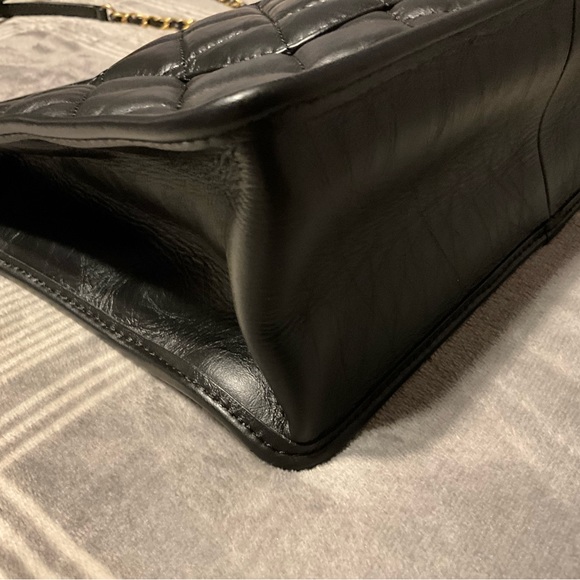 AUTH Chanel 23S Graphic Catch Cut Out Handle Small Shopping Tote Bag - Picture 6 of 9